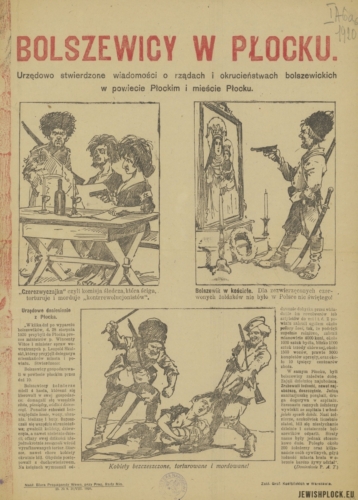 A propaganda leaflet - the Bolsheviks in Płock (source: Polona)